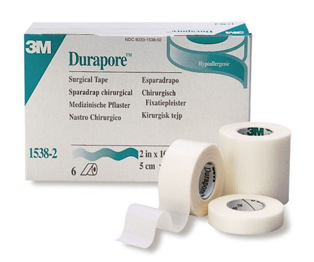 3M Durapore Surgical Cloth Tape - 2 x 10 yds